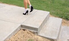 KsSunflwr, white ankle socks and black heels