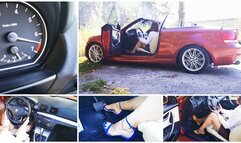 EXCLUSIVE REVVING: BMW M135i cabrio with totally overheated smoking engine