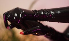 Goddess sweat after latex catsuit (1080p)