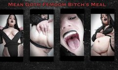 Mean Goth Femdom Bitch's Meal