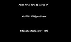 Asian MIYA farts to slaves 4K