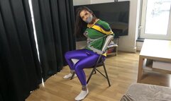 Latina in: Hockey Team Member Taped Up to a Chair and Tape Gagged! (4K)