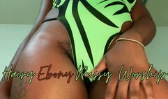 Hairy Ebony Pussy Worship