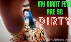 Giantess Lilith makes you clean Her dirty feet POV