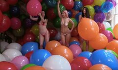 Balloon Olympics: 100 Tuftex Balloons Mass Popping Team USA! (Tripod View) - mp4