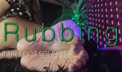 Rubbing Nude Barefoot Soles on Fluffy Rug (HD) WMV