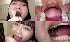 Iori - Showing inside cute girl's mouth, chewing gummy candys, sucking fingers, licking and sucking human doll, and chewing dried sardines mout-185 - MOV 1080p