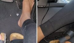 Vid Collage of Both Feet While Driving
