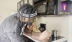 Kitchen Foot Worship Quickie