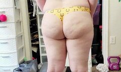 Yellow Happy Face Thong : Ass Flexing