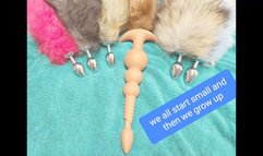 Anal: Big ass hole toy stuffing, tail butt plugs, dildos