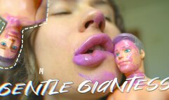 Gentle giantess sticky kiss