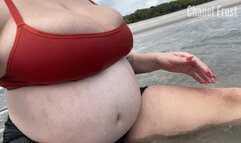 6 Months Pregnant at The Beach | Boob & Belly Play