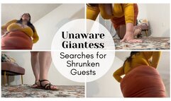 Unaware Giantess Searches For Shrunken Guests
