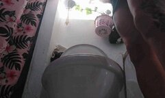 Avi Pt 2 Pushing Moaning Toilet fetish spycam Giantess unaware smoking belly rubbing moaning while going to the toilet Toilet Sounds