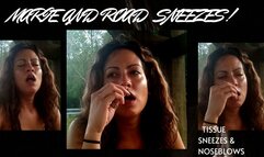 FOXY ROXIE ON THE ROAD AND STOPS TO MAKE HERSELF SNEEZE! WMV Footage