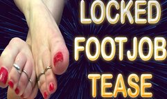 LOCKED FOOTJOB TEASE