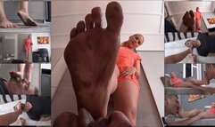 SHARON - You must learn how to clean my feet! - EXTREME muddy feet licking - Repeated many times! (CRAZY INSANE CLIP!) - (For mobile devices)