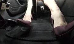 My Wife drives in Purple Stilettos - Pedal Cam