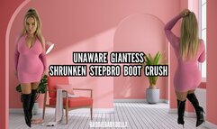 Unaware Giantess Shrunken Stepbro Boot Worship & Crush