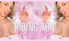 Riding You (Smoking Fetish) 1080WMV - Hot blonde girl rides your cock topless while smoking a cigarette