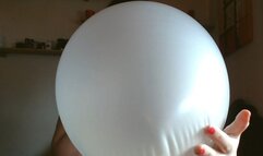 Big white balloon full of squirting 4K
