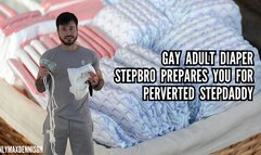 Gay adult diaper - Prepared for perverted stepdaddy by stepbro