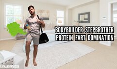 Bodybuilder stepbro protein fart domination