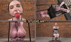 Meloxy - Tape bondage on a chair and gag test for a gorgeous lady (UHD 4K MP4)