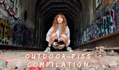 Outdoor Piss Compilation Peeing in Nature