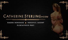 Taking a Break Outside, Catherine Sterling Slips off Sneakers for Socked Self Bondage Hogtie! HD version
