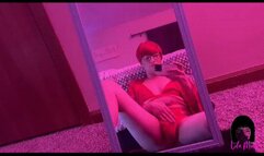 Red Lingerie Cock Play Lola Minaj Trans Masturbation