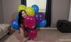 Play With Bouquet of Helium Balloons Skirt & Pantyhose - Kylie Jacobs - MP4 1080p HD