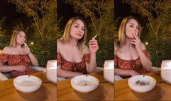 Travel to Odessa - In a restaurant with a smoking girl (video 3)