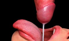 CLOSE UP: Best Milking BLOWJOB in your LIFE, All Cum in Mouth, Sloppy Sucking Dick ASMR