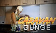 Oiled and Creamed Girl Gunged in the Caravan (HD)