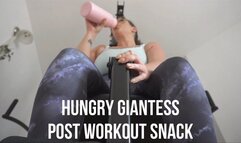 A Post Workout Snack For a Hungry Giantess