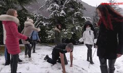 THE FEMDOM WEEKEND - INHUMAN domination in the snow! - Pet play, kicking, whipping, trampling, shoe worship (BRUTAL CLIP!)