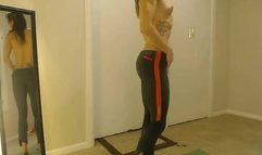 Spandex Muscle Girl Yoga