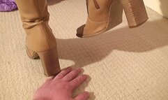 Danielle's Boot Heels Crushing Fingers & Hands