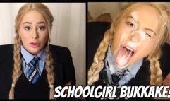 Schoolgirl BUKKAKE by the SCHOOL BULLIES