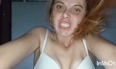 Crazy psycho patient beats her slave PART 2!