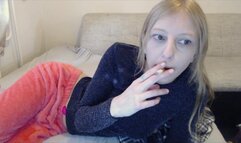 Smoking A Cigarette In Front Of The Webcam