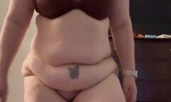 Panty fetish BBW tries on new panty haul