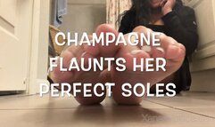 Champagne Flaunts Her Perfect Soles