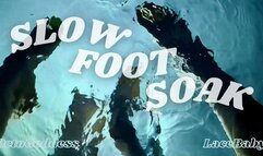 Slow Foot Soak: Double Domme Wet Foot Worship Slow Motion with OctoGoddess and LaceBaby