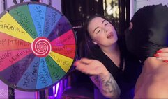 Wheel of fortune and misfortune femdom game with my slave