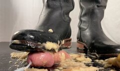 A Shoejob Dream comes true - POV Views on Tramplegirl and Shoejob and CBT with 2 different Heels, dressed in a Dirndl and Nylon stockings - Oktoberfest Special - side - 4k