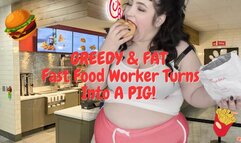 GREEDY & FAT Fast Food Worker Turns Into A PIG!