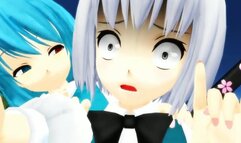 Youmu and Kogasa's big hungry rivarly! (Touhou POV)